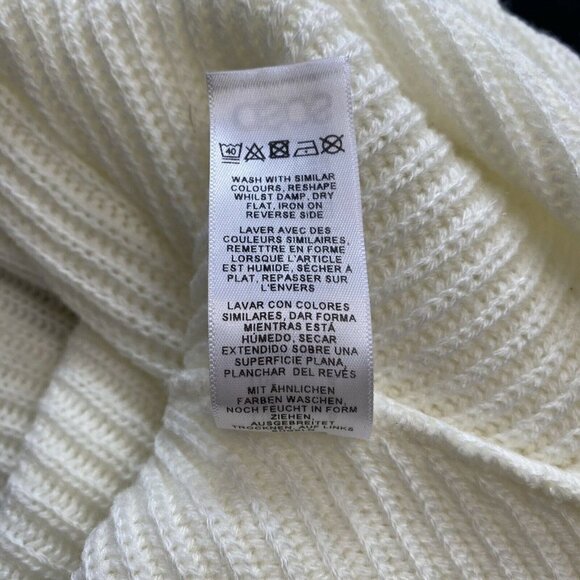 Asos Sweater Crop Sweater Cream Button Detail Women's Size 4 - Picture 7 of 7